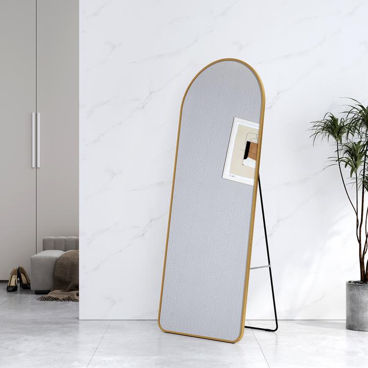 Actual product image Emke Arch Freestanding Mirror with Aluminium Frame, 60*160cm, Gold