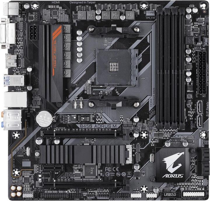 Produktbild Gigabyte B450 Aorus M (AM4, AMD B450, mATX)