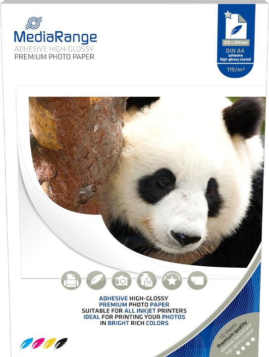 MediaRange Premium-Fotopapier (115 g/m², A4, 50 x)
