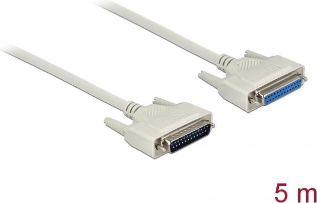 Produktbild Delock Serielles Kabel D-Sub 25 Stecker zu Buchse 5 m (5 m, VGA)