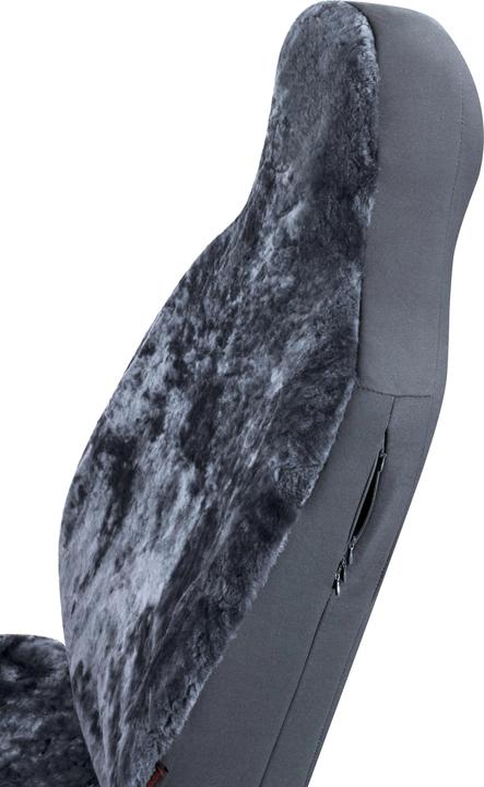 Produktbild Walser Autositzbezug Zoya aus Lammfell Einzelsitz Highback Zipp-It anthrazit