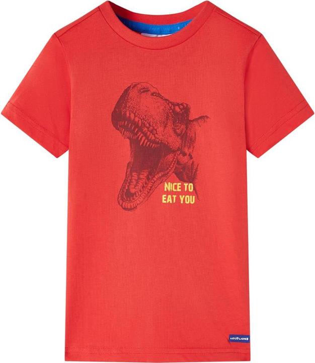 VidaXL Kinder-T-Shirt Rot 116,Material: 100 % Baumwolle,Farbe (116)