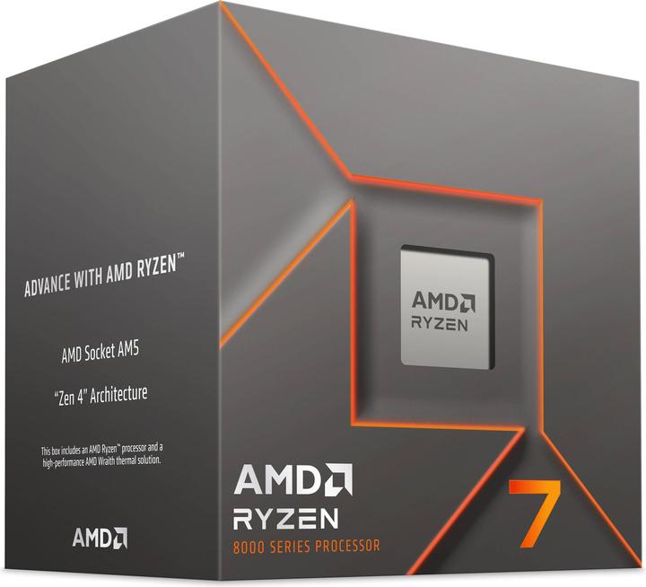 Actual product image AMD Ryzen 7 8700F (AM5, 4.10 GHz, 8 -Core)