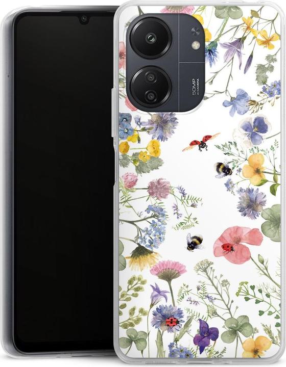 Produktbild DeinDesign Silikon Hülle für Xiaomi Redmi 13C 4G Handyhülle Case Smartphone Schutzhülle Biene Blumen Muster (Xiaomi Redmi Note 13 4G)