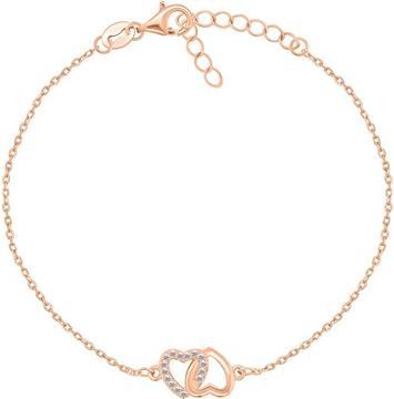 Brilio Silver - Charming bronze heart bracelet BRC138R