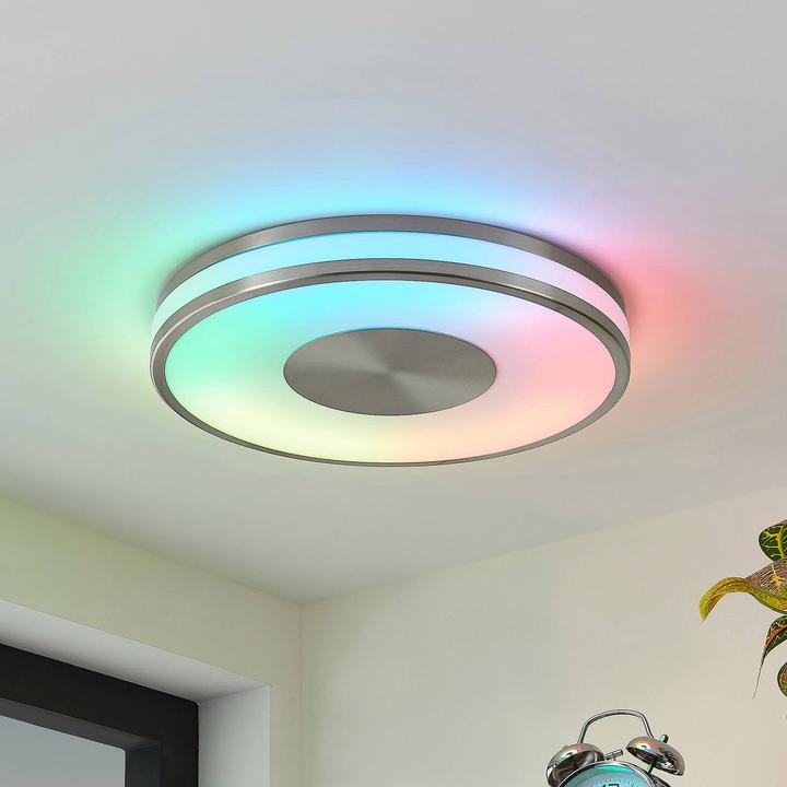 Image du produit Lindby Fjella Plafonnier à LED changeur de couleur RGB-CCT (1350 lm)