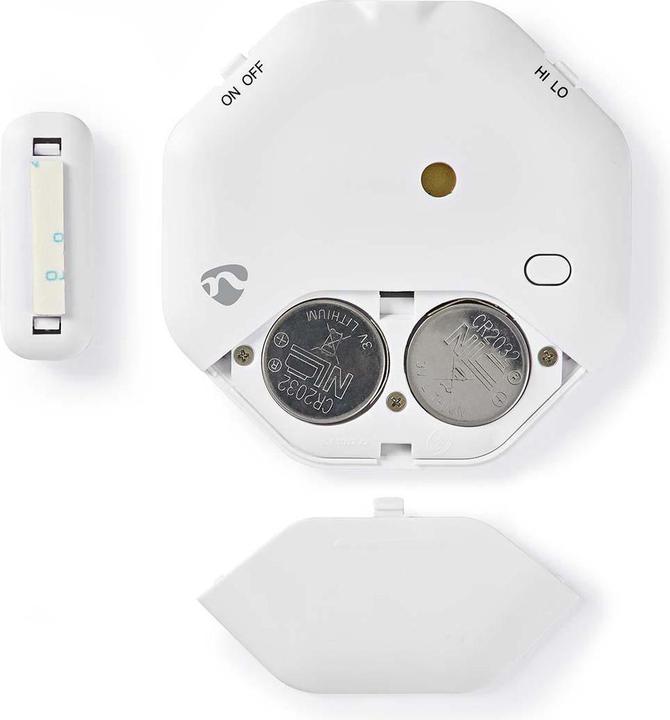 Produktbild Nedis Doorstep Window Alarm Magnetic Sensor Battery Powered 2X CR2032 85 dB White