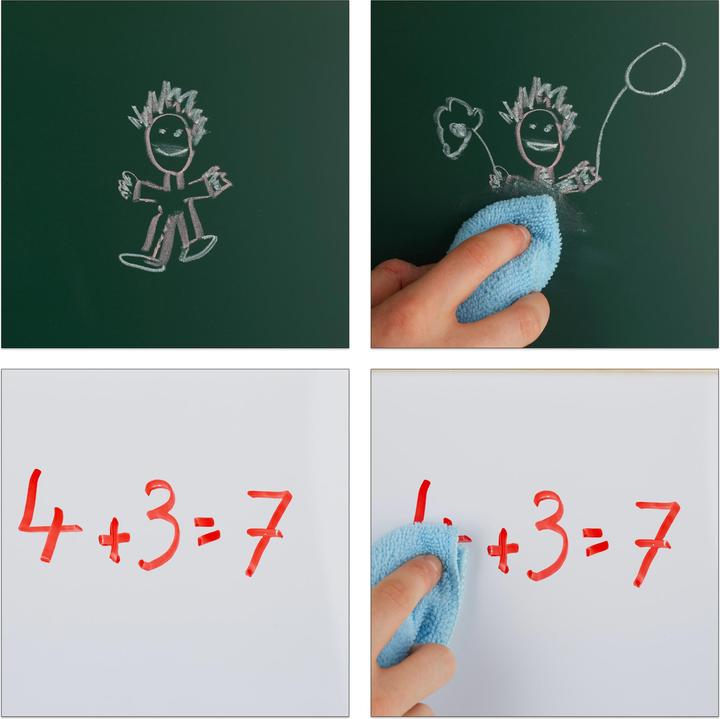 Actual product image Relaxdays Standing Chalk- and Whiteboard for Kids