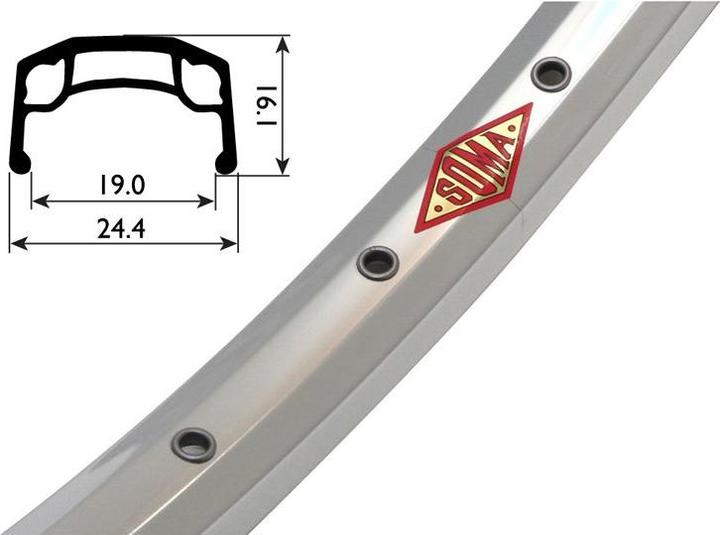 Produktbild Soma Weymouth 700c Felge Silber Poliert (32)