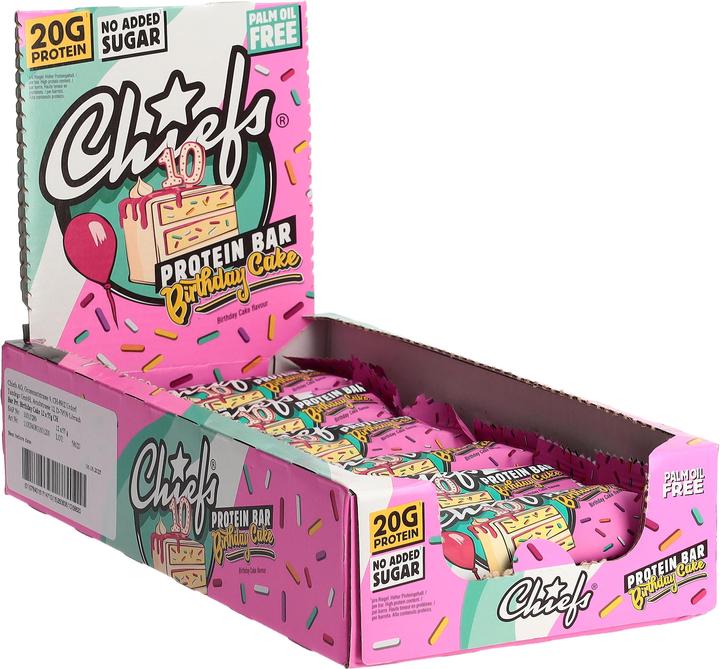 Immagine prodotto Chiefs Protein Bar Birthday Cake 55g (12 pz., 55 g)