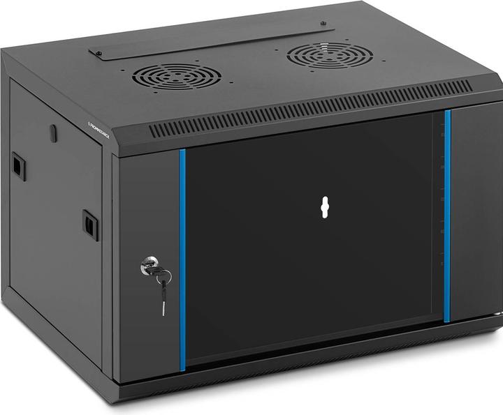 Fromm & Starck Serverschrank 19 Zoll abschliessbar 6 HE Stahlgehäuse Netzwerkschrank (10.86 HE, 19 Zoll Rack)