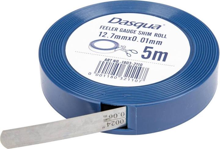 Produktbild Dasqua 1803-2110 Fühlerlehrenband aus Edelstahl 1 St. Dicke: 0,01 mm (500 cm)