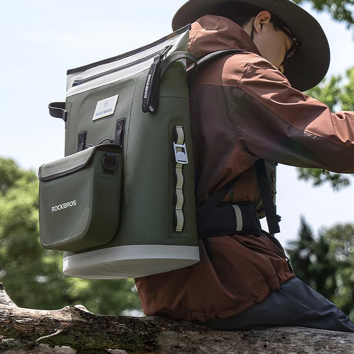 Actual product image Rockbros Thermal Backpack with Insulation 18l Ergonomic - Green (18 l)