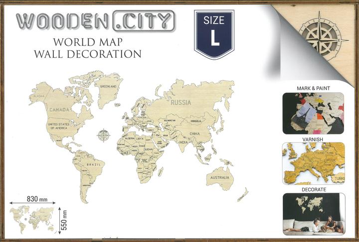Actual product image WoodenCity World map L (31 pieces)