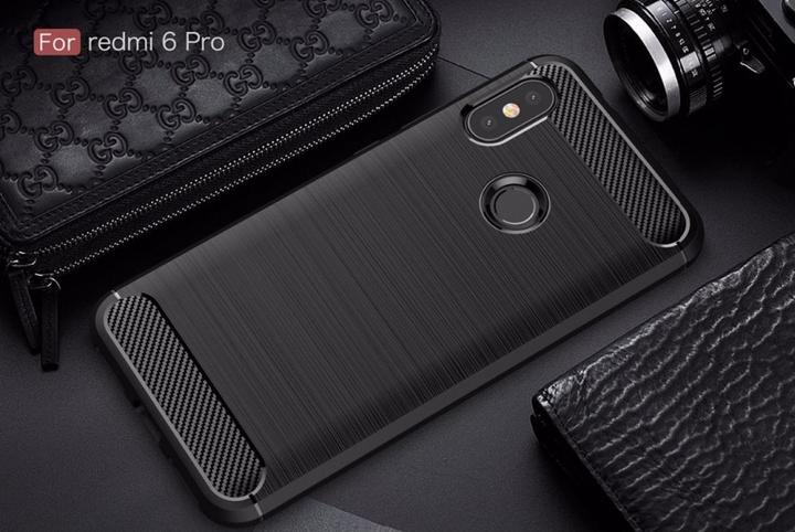 Produktbild Screenguard Xiaomi Redmi Note 6 Pro Hülle Carbon Brushed Soft TPU (Xiaomi Redmi Note 6 Pro)