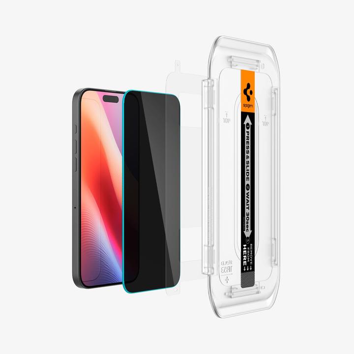 Produktbild Spigen Glas.Tr "Ez Fit" 2er-Pack fürfür iPhone 16 Pro Max 6,3" Privatsphäre (2 Stück, Apple iPhone 16 Pro Max)