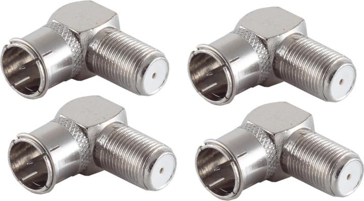 Image du produit Shiverpeaks SHVP BS15-300514 5x F-Quick Adaptateur coudé F mâle vers F femelle (Câble d'antenne)