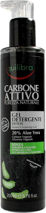 Equilibra EQUILIBRA Carbo Detox Cleansing Gel oczyszczający żel do mycia twarzy z aktywnym węglem Aloe Vera 20 (Reinigungsgel, 200 ml)