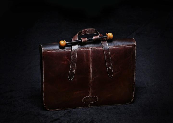 Produktbild Only-Bags.Store Echtes Leder Aktentasche, Laptop Tasche, Portfolio Büro Umhängetasche, Weihnachtsgeschenk (14")