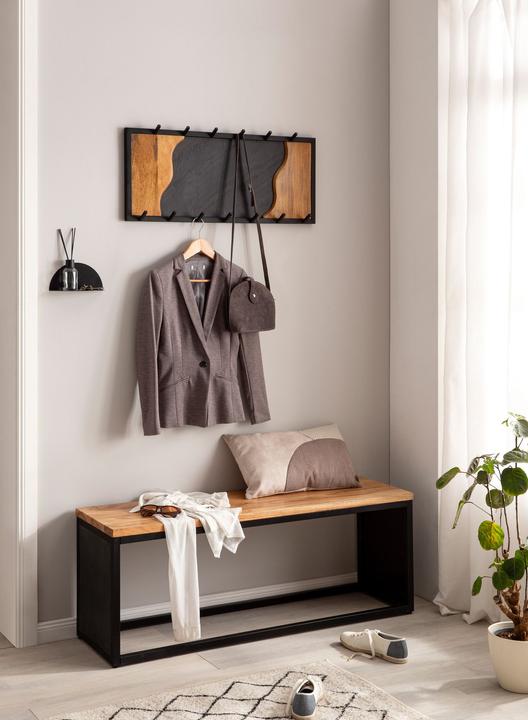Produktbild FineBuy Wandgarderobe FB95866 Metall Schwarz