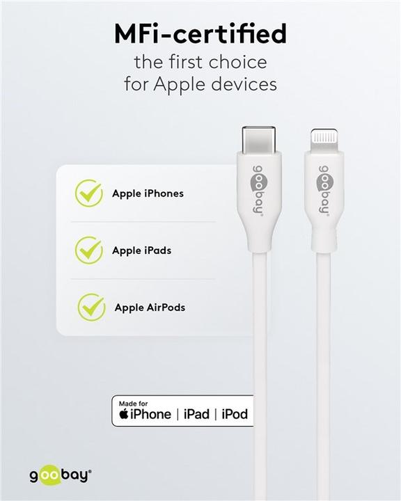 Actual product image Goobay USB C – Lightning (2 m, USB 2.0)