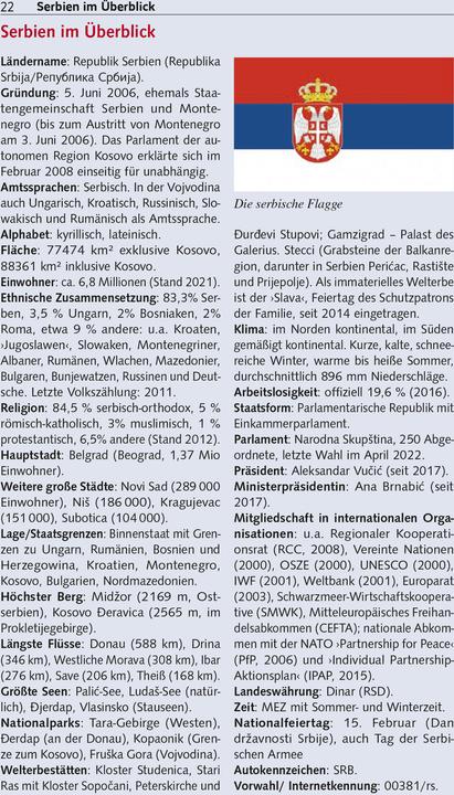 Produktbild Reiseführer Serbien (Deutsch, Birgitta Gabriela Hannover Moser, 2024)