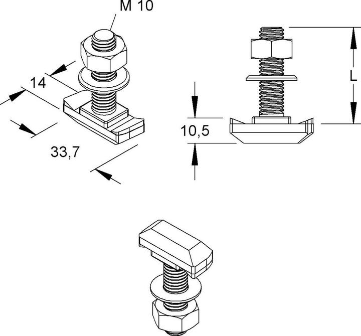 Actual product image Niedax Hook bolt (1 Screws per piece)