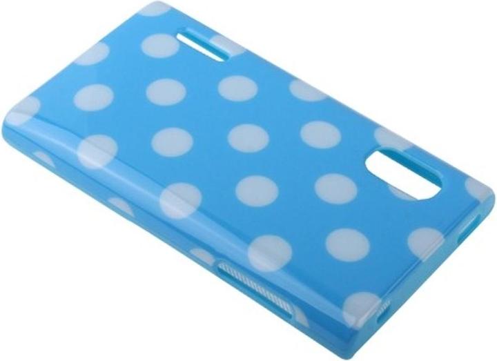 Produktbild König Design Schutzhülle TPU Punkte Case für Handy LG Optimus L5 / E610 blau/weiss (Optimus L5)