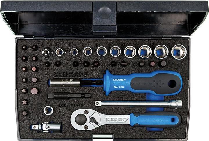 Actual product image Gedore D 20 TMU-10 Socket spanner set 1/4" 39 pieces UD-IN-IS-PH-PZ-TX (6 mm, 12 mm, 10 mm, 7 mm, 11 mm, 5 mm, 8 mm, 9 mm, 13 mm, 4 mm)