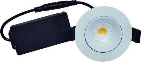 Nordtronic Faretto da incasso Velia a basso profilo 5W 2700K Cri>95 rotondo, mat hvid
