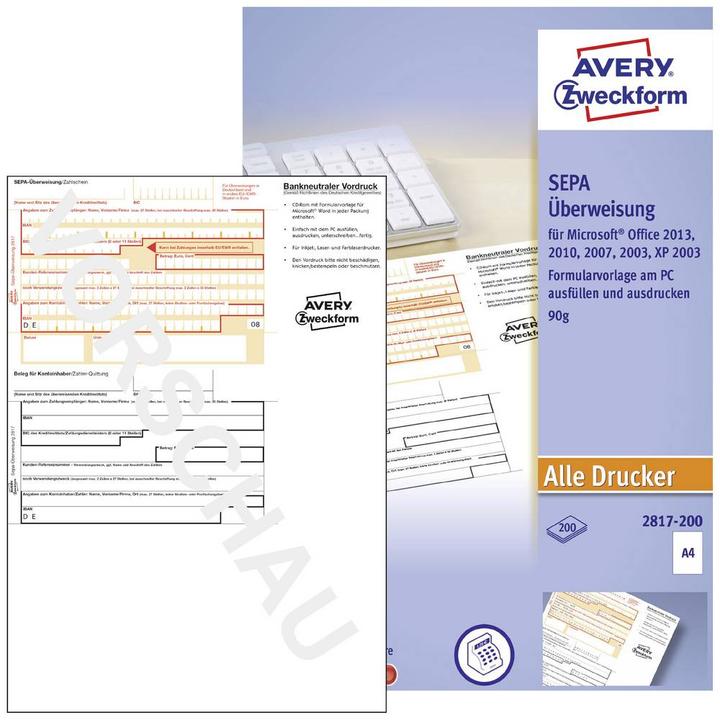 Image du produit Avery Virement/titre de paiement (200 x)