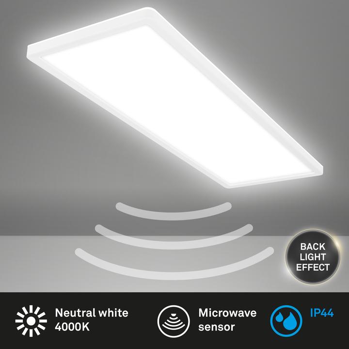 Actual product image Briloner Ultra flat LED panel with backlight effect + Microwave (3000 lm)