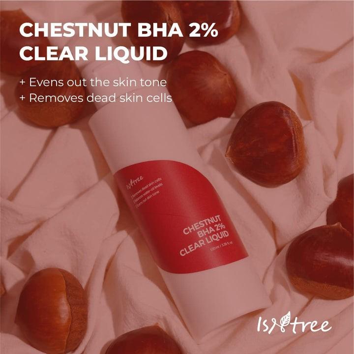 Immagine prodotto Isntree Chestnut BHA 2% Clear Liquid 100ml 3.38 fl oz Cura doppia per i pori con BHA e Chestnut Shell (100 ml)