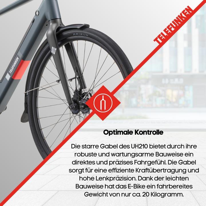 Produktbild Telefunken Urban E-Bike Herren UH210 28 Zoll Hinterradmotor 7-Gang Kettenschaltung (48 cm)