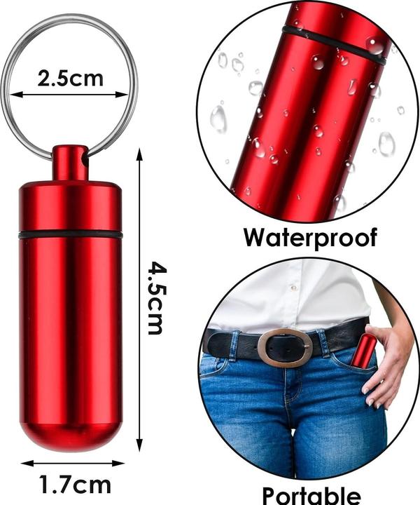 Actual product image Cbx Pill box with key ring