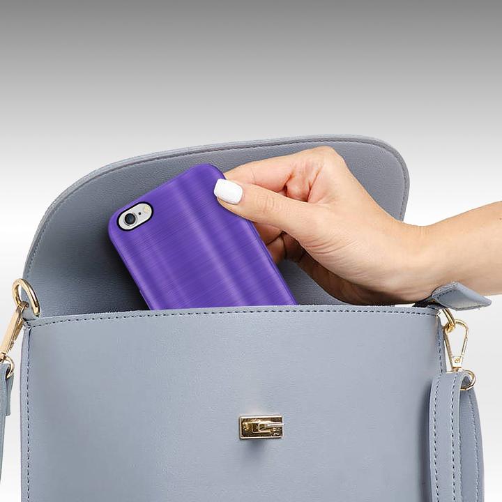Produktbild Cadorabo Hülle für Apple iPhone 6 / 6S im TPU Brushed Kameraschutz LM160 Style (Apple iPhone 6)
