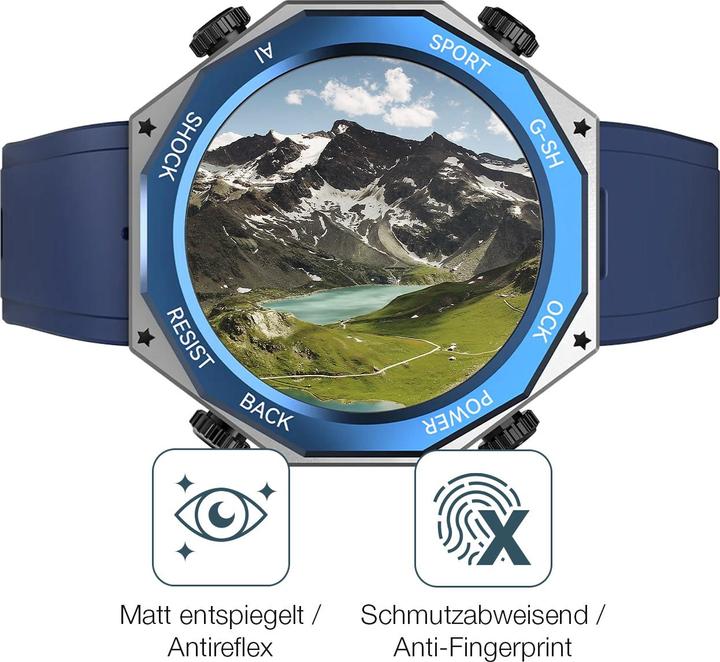 Actual product image Dipos Screen Protector Anti-Glare for Rogbid Tank M1 Smartwatch