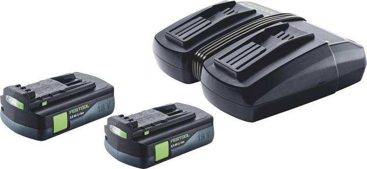 Image du produit Festool Energy Set 2x BP 18 Li 3.0 C Batterie 18 V 3.0 Ah / 3000 mAh Li-Ion ( 2x 577658 ) + TCL 6 (18 V)
