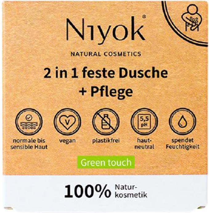 Produktbild Niyok 2 in 1 feste Dusche + Pflege Soft blossom