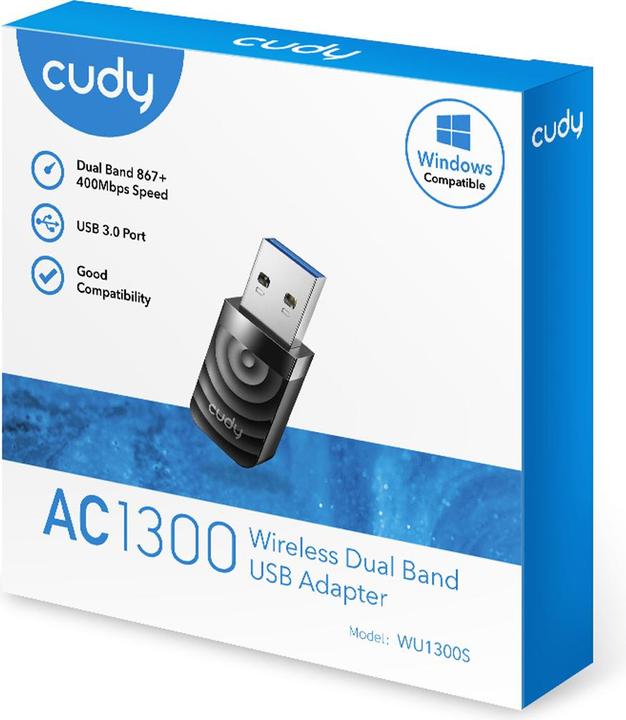 Immagine prodotto Cudy WU1300S Adattatore WLAN USB 3.2 Gen 1 (USB 3.0) 1300 MBit/s (USB)