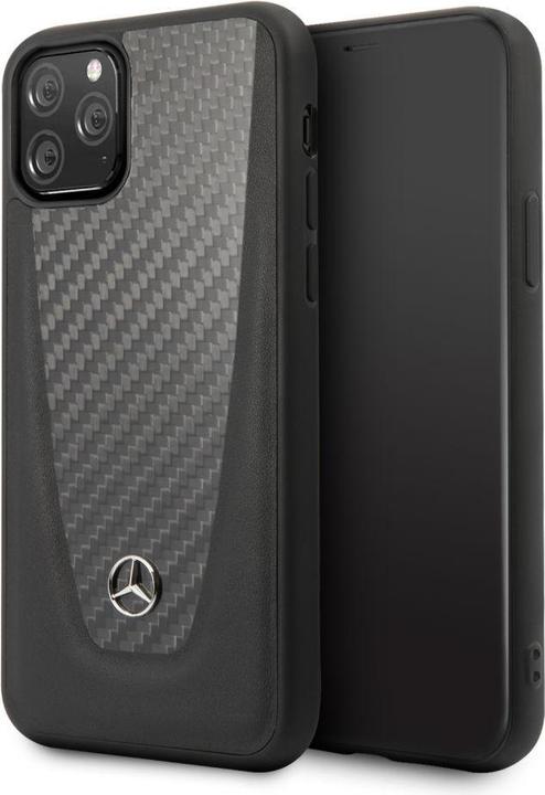 Actual product image Mercedes-Benz iPhone 11 Pro Hard Case Leather Carbon Fiber (Apple iPhone 11 Pro)