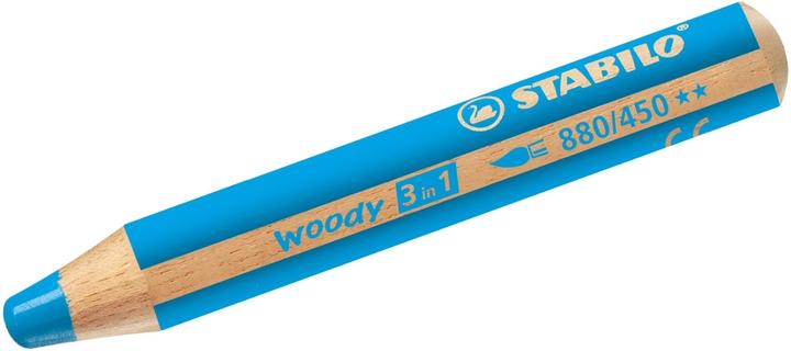 Image du produit STABILO woody 3 en 1 crayon de couleur (Bleu cyan, 1 x)