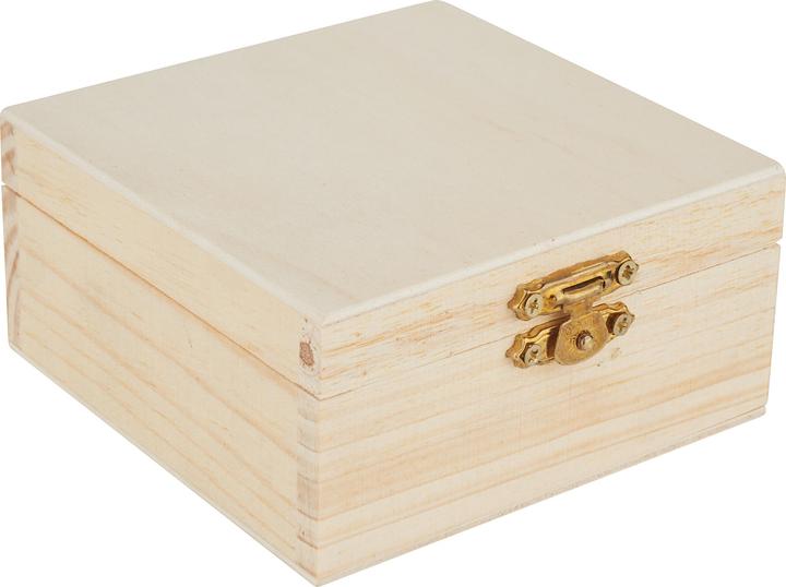 VBS Scatola di legno, quadrata, legno di pino