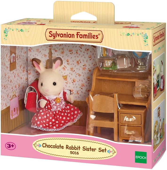 Actual product image Sylvanian Families Chocolate Rabbit Sister Desk
