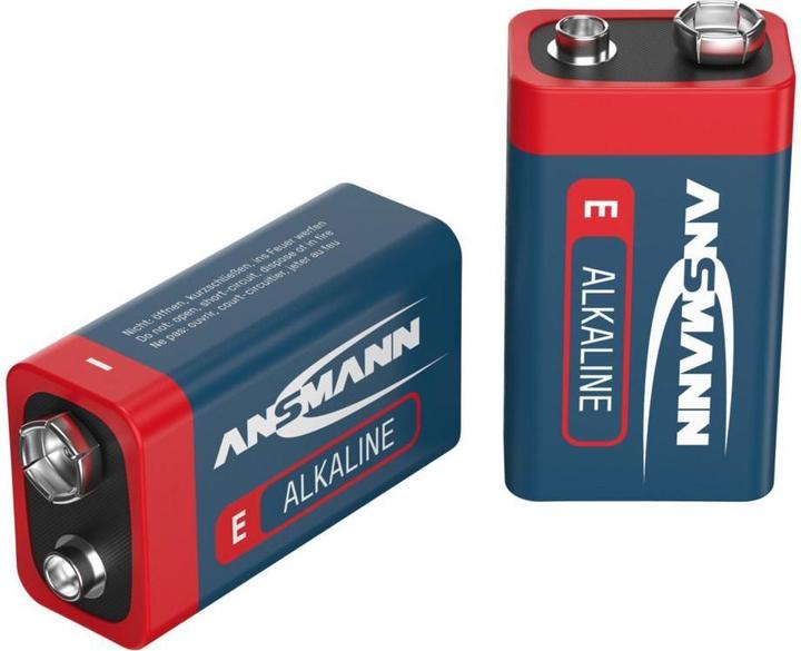 Actual product image Ansmann 9 V block battery alkaline manganese (2 pcs., 9V Block, 550 mAh)