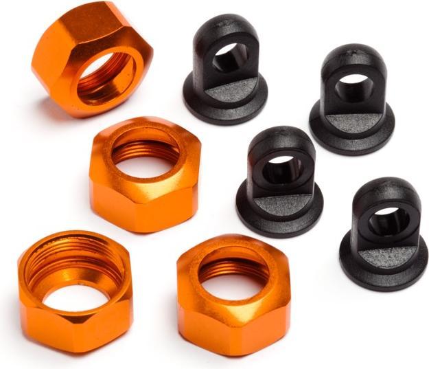HPI Trophy Serie Shock Caps 4Pcs (Orange)