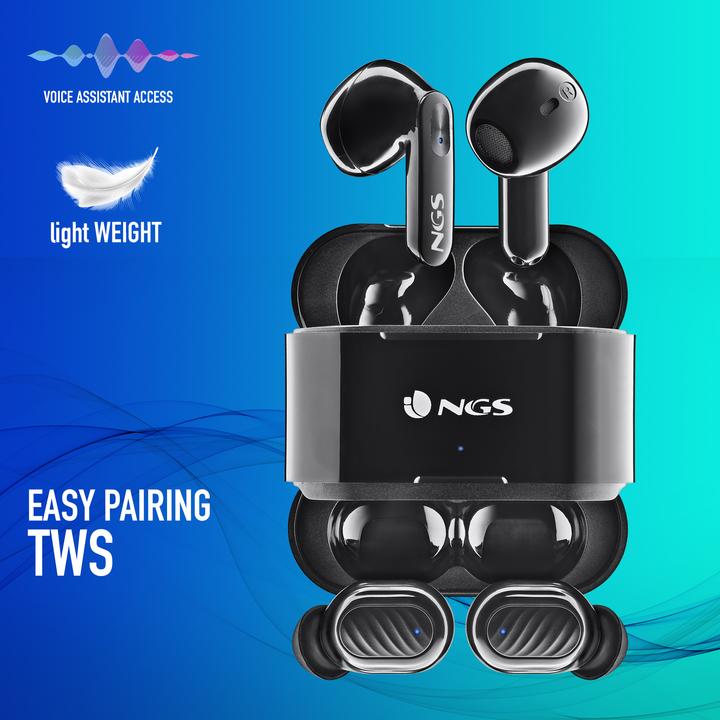 Produktbild NGS Artica duo black (5 h, Kabellos)