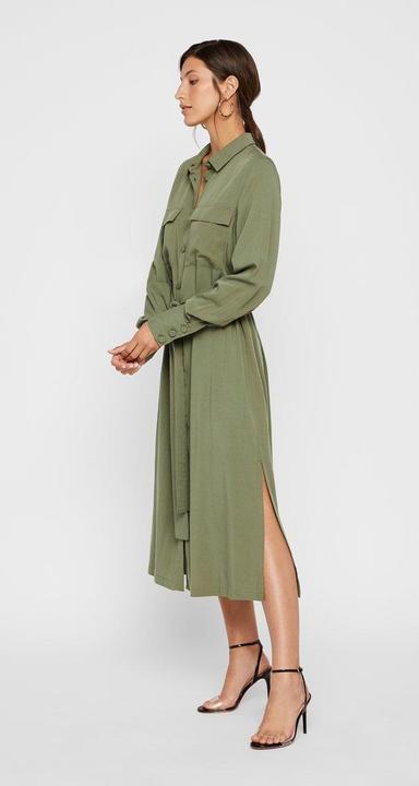 Immagine prodotto Yas Abito blusa midi con cintura a cravatta (L)
