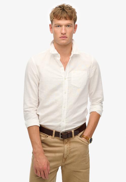 Immagine prodotto Superdry Baumwoll-Leinenhemd mit langen Ärmeln (XXL)