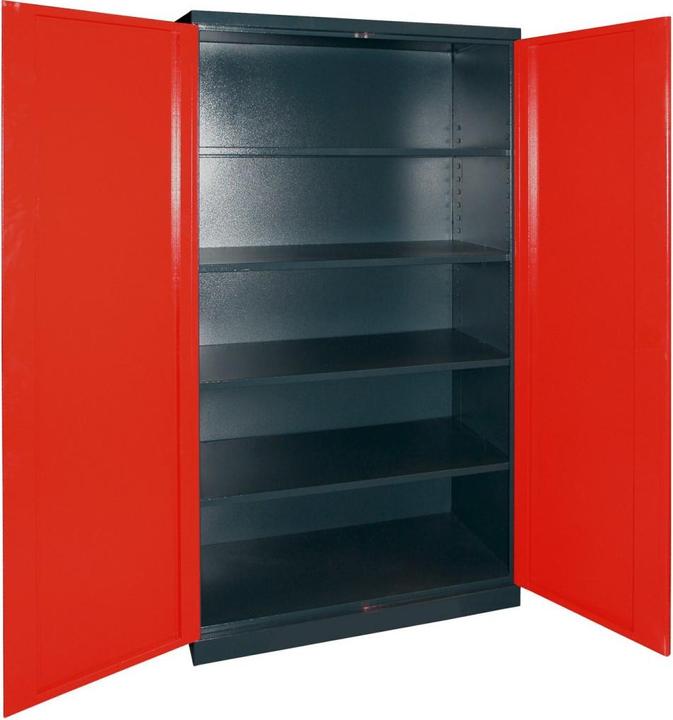 Produktbild Dema Schrank "XXL" anthrazit / rot 110x192x58 (53 cm, 192 cm)